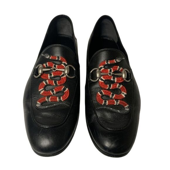 Gucci Brixton Snake-Appliqué Loafers Horsebit Slip On Shoes Mens Size 6/US 6.5 - Picture 2 of 13